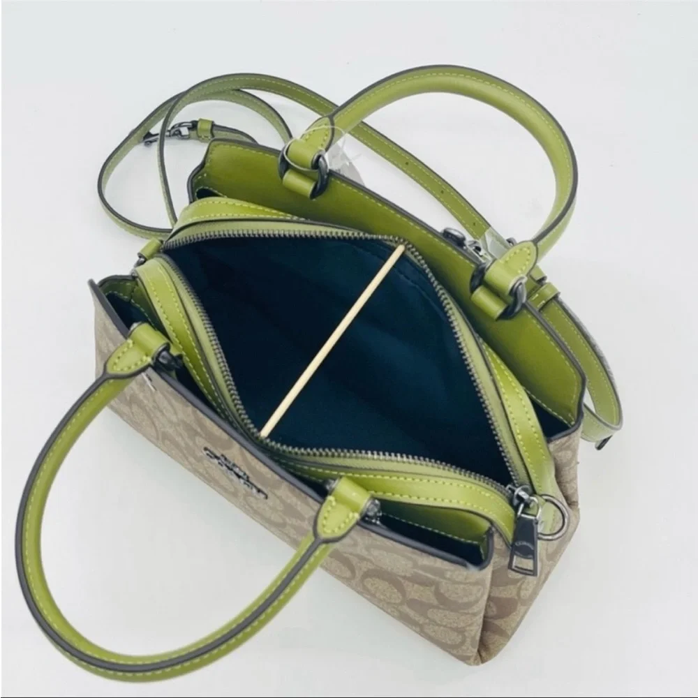 🍀 Coach Mini Lillie Satchel Crossbody Satchel 
Bag Leather - Picture 8 of 13